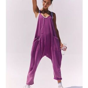 NEW NWT Free People FP Movement Size Small S Hot Shot Jumpsuit Purple Romper $70